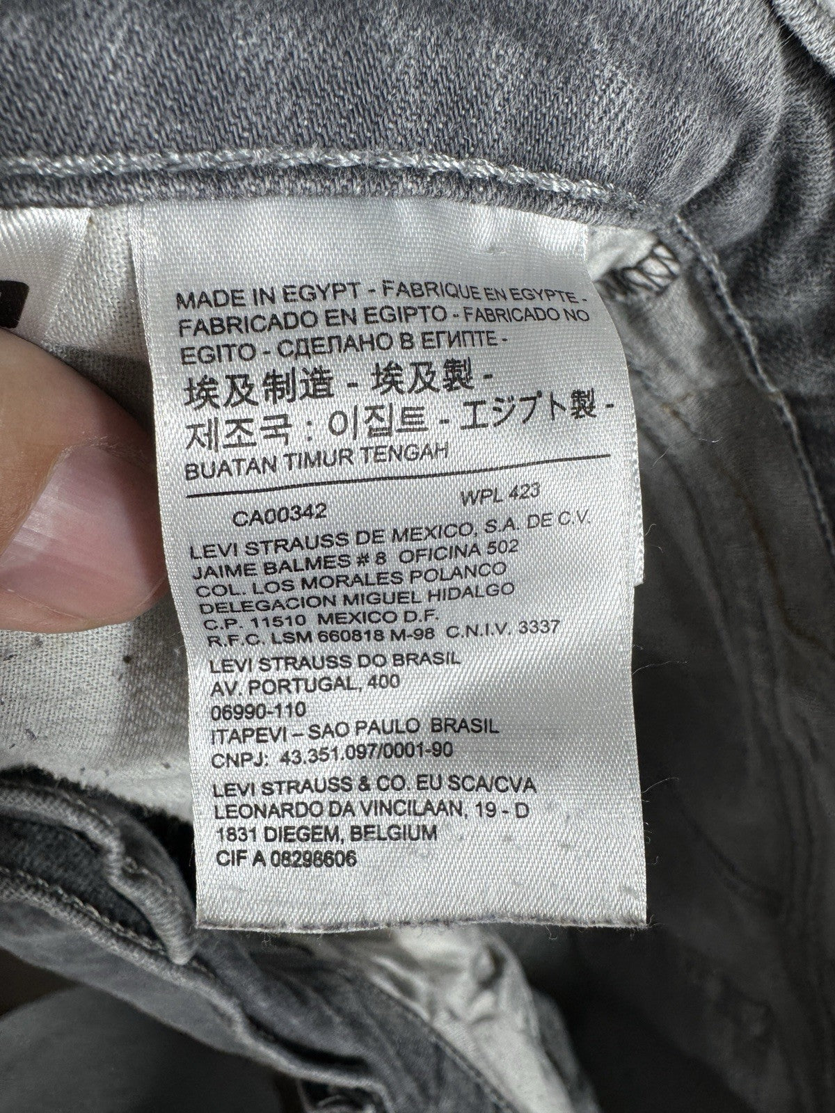 Levi Strauss 541 Black Jeans Made in Egypt Mens Size 40x30