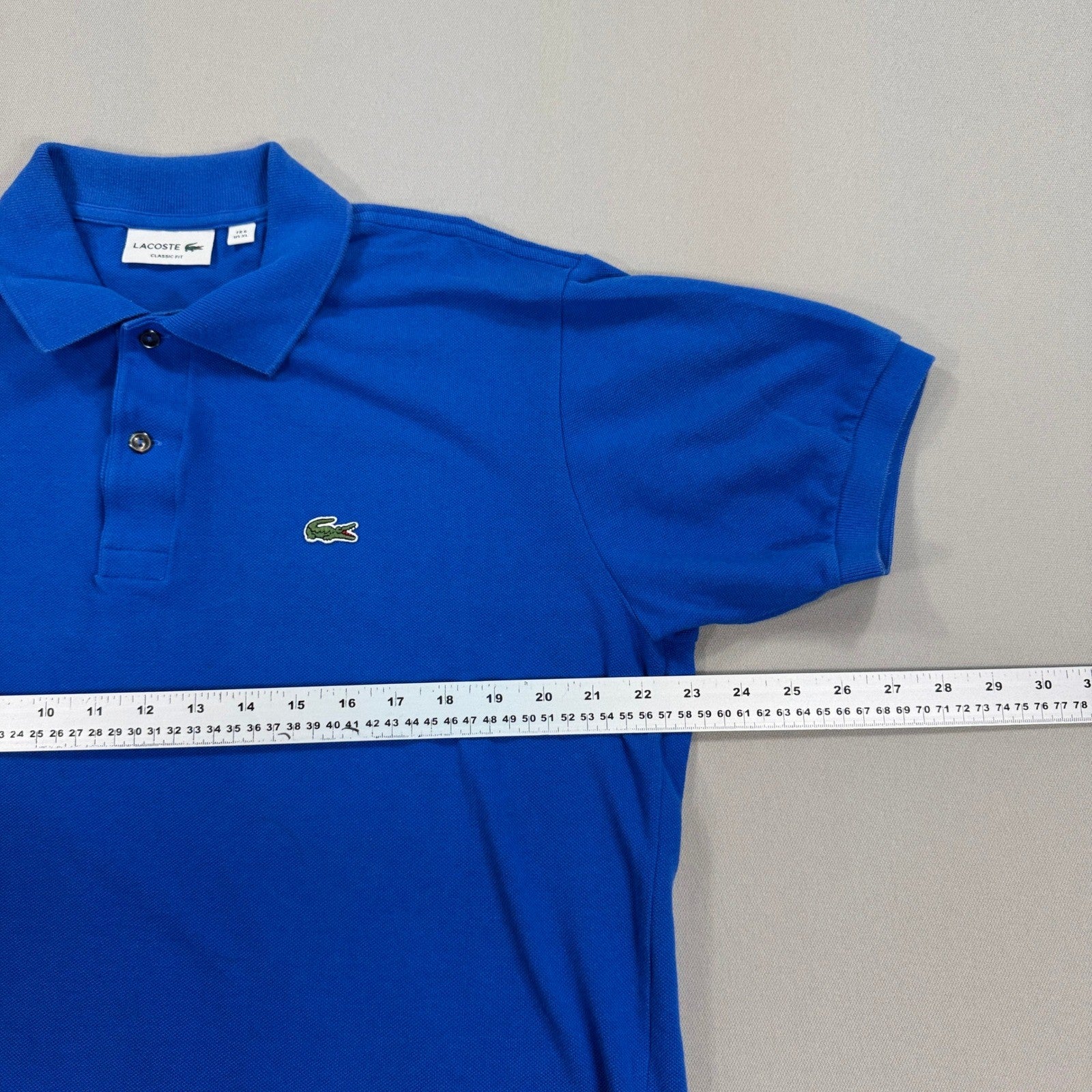 Lacoste Polo Shirt mens XL Blue Classic Fit Short Sleeve Collar Casual Top