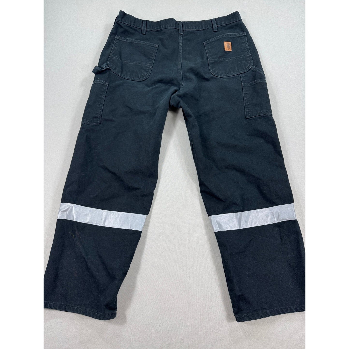 2x Carhartt B11 Original Dungaree Fit Work Pants 40x30 Reflective Stripe lot