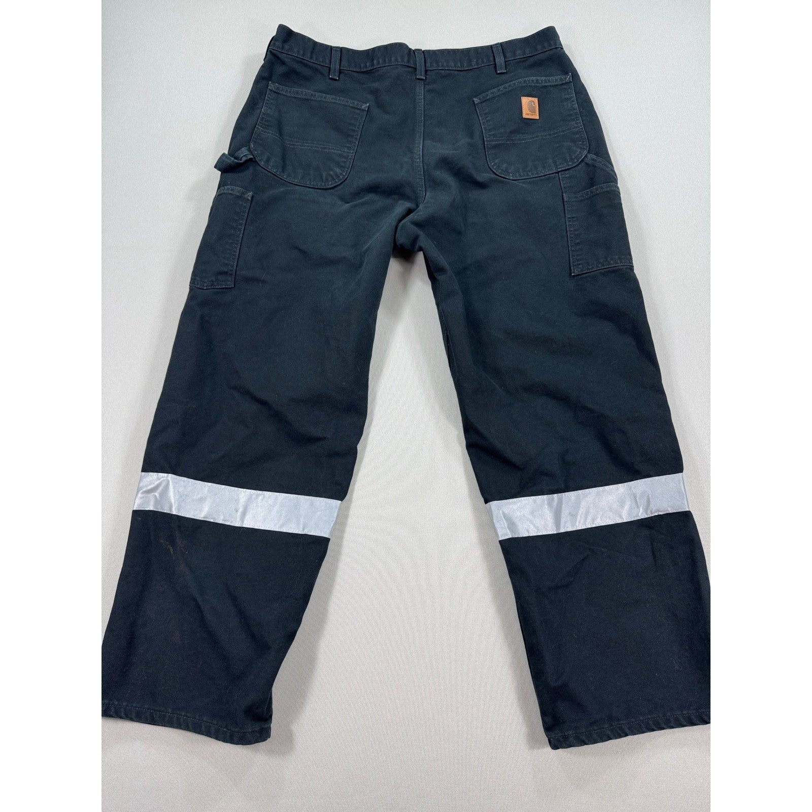 2x Carhartt B11 Original Dungaree Fit Work Pants 40x30 Reflective Stripe lot