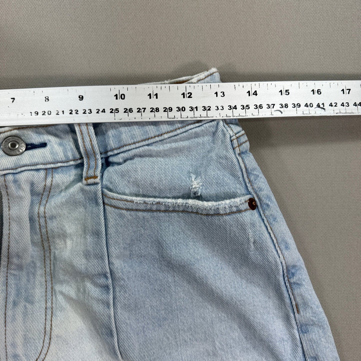 Abercrombie Fitch High Rise Cutoff Denim Shorts Womens 26 Light Wash