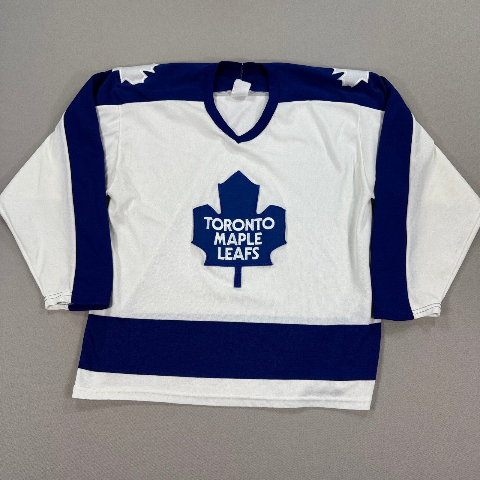 VTG Toronto Maple Leafs CCM Hockey Jersey mens Large Blue White NHL Classic