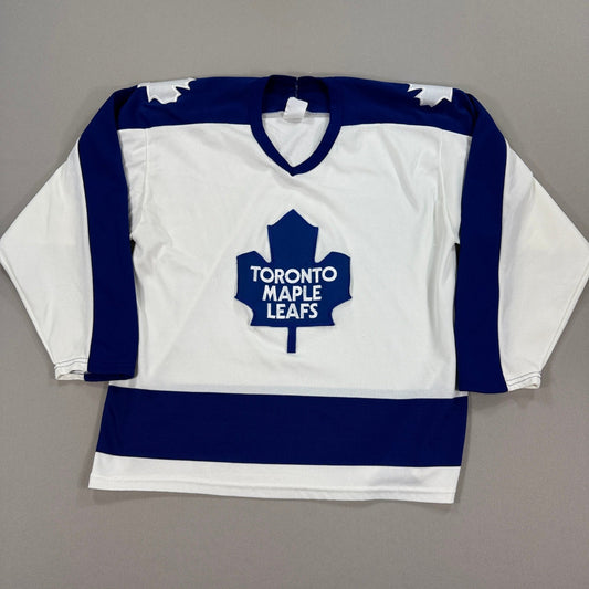 VTG Toronto Maple Leafs CCM Hockey Jersey mens Large Blue White NHL Classic