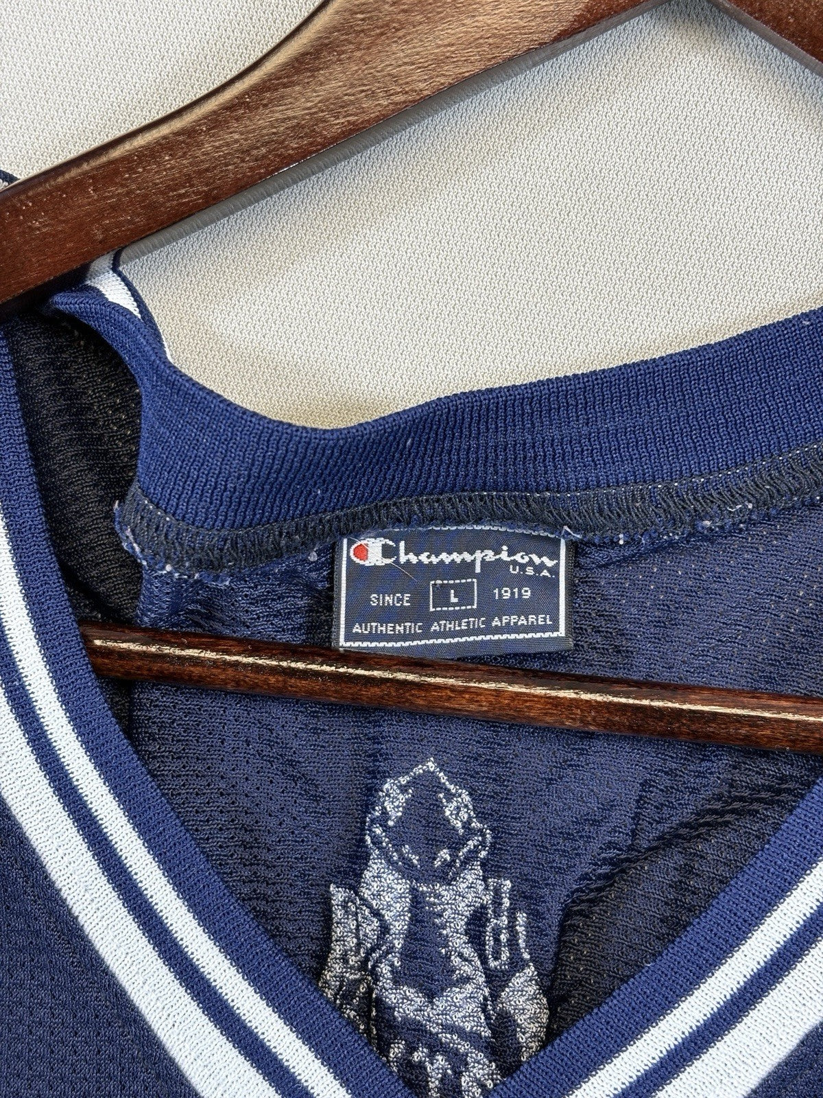 Champion USA Authentic Athletic Intersport Achermann #5 Blue Jersey mens Large