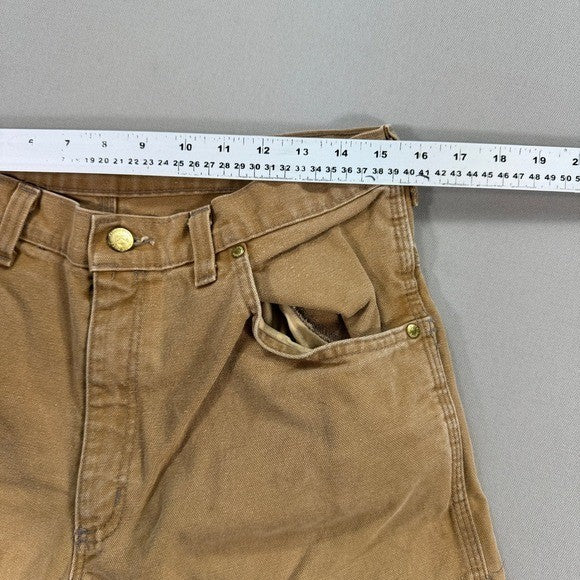 Tough Duck Carpenter Pants mens 31x31 Brown Canvas Double Knee Workwear Utility