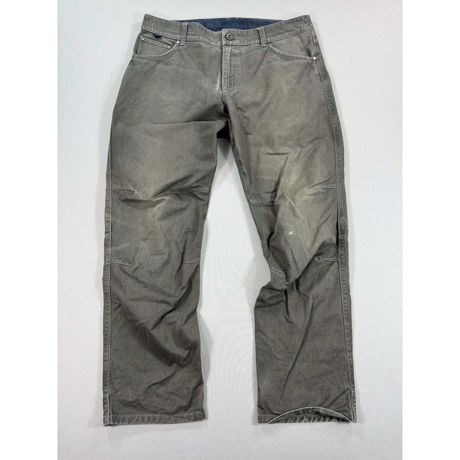 2PCS Kuhl Free Rydr Pants Men's 38x32 Brown Carpenter Relaxed Fit Distressed