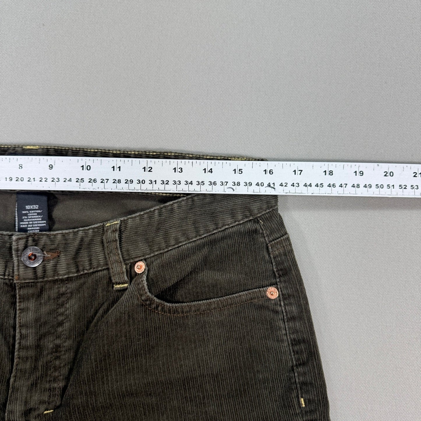 Polo Jeans Ralph Lauren Corduroy Pants Womens 10x32 Faded Green Boot Cut