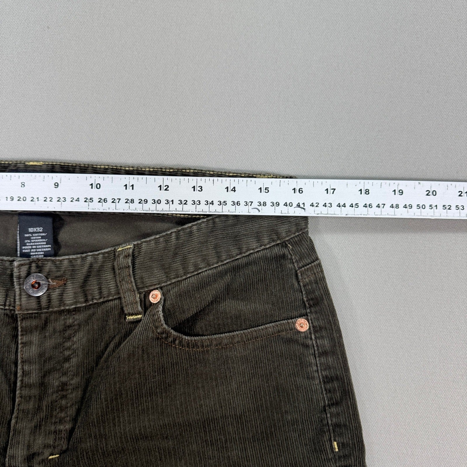 Polo Jeans Ralph Lauren Corduroy Pants Womens 10x32 Faded Green Boot Cut