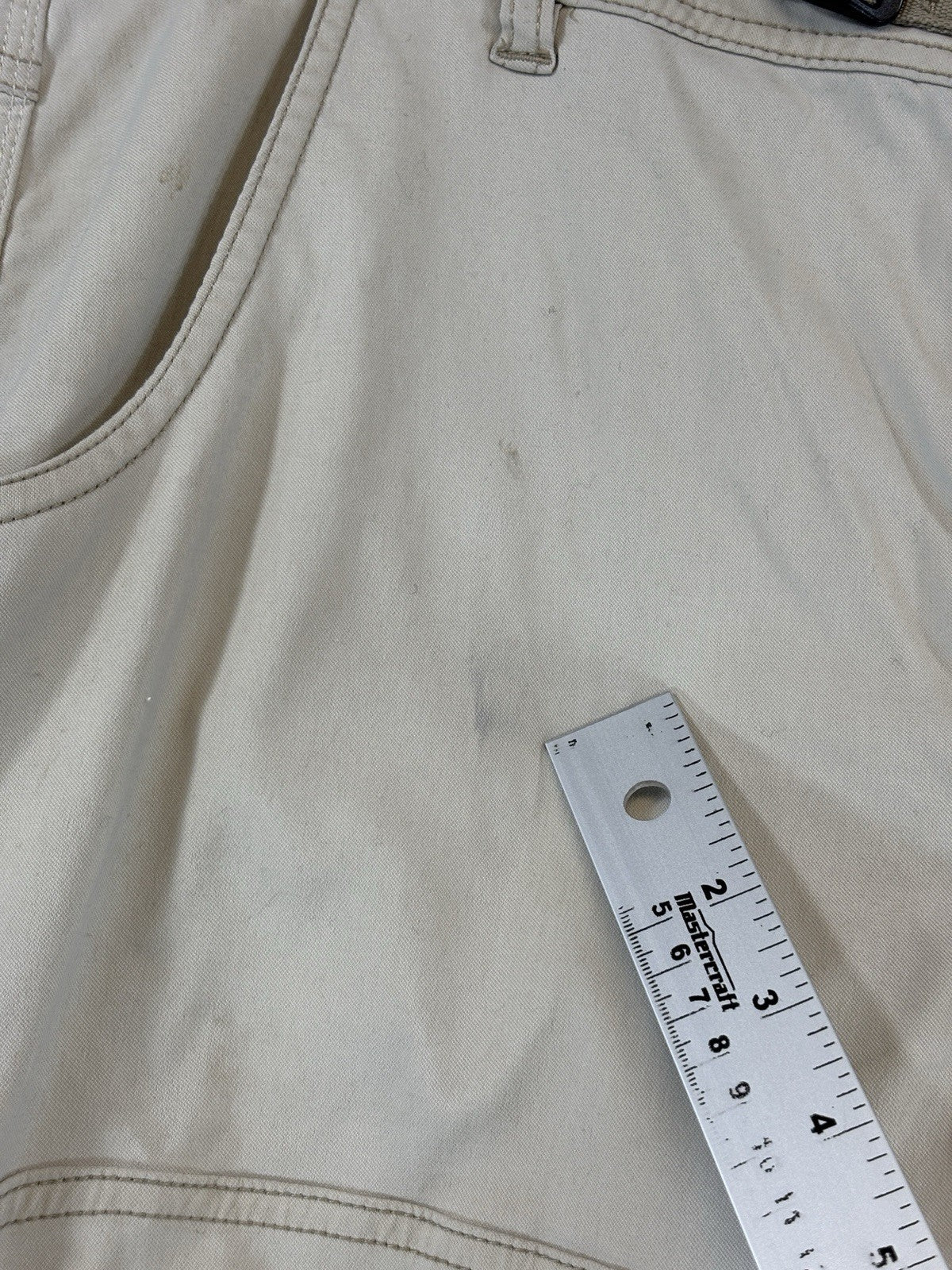 Prana Convertible Cargo Beige Pants mens Large 30L Stretch Outdoor Hiking Zip