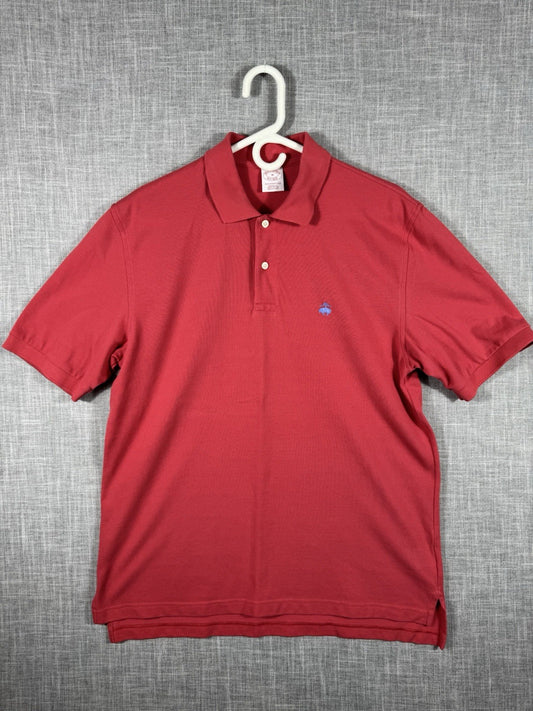 Brooks Brothers Polo Mens Medium Pink Performance Series Golf Short Sleeve Shirt