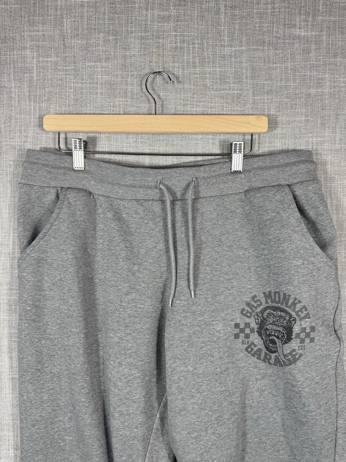 Gas Monkey Garage Sweatpants Y2K Gray Mens Large