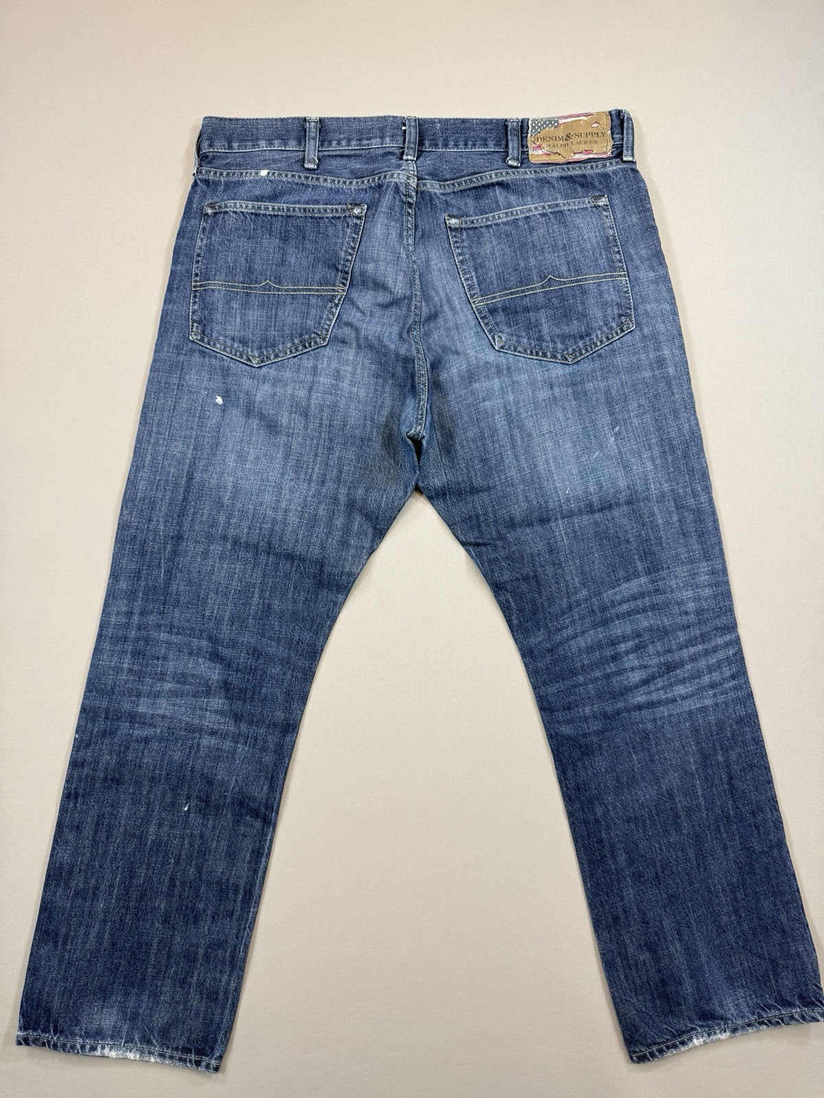 Vintage Ralph Lauren Denim & Supply Jeans Mens 38x32 Blue Denim Straight Leg