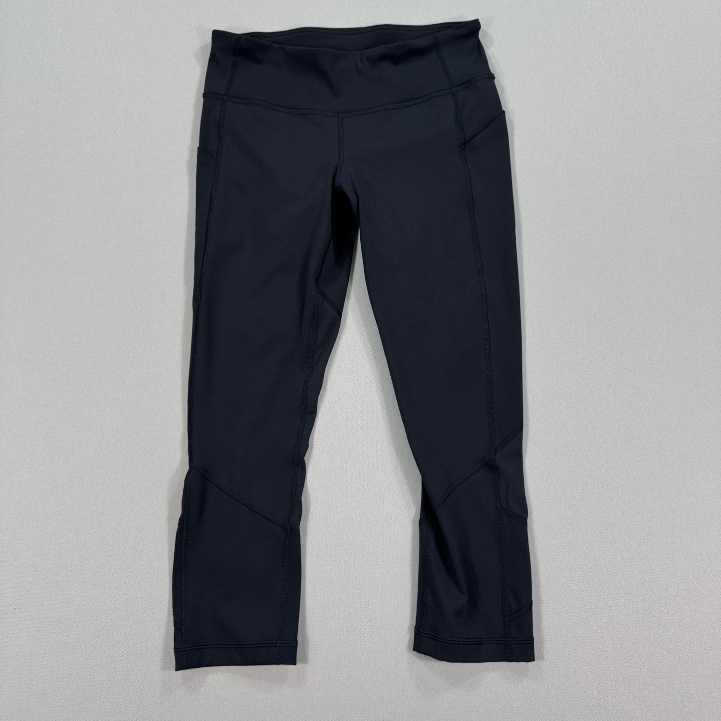 Lululemon Pace Rival Crop Leggings Womens Size 6 Black Full On Luxtreme 22 Inch