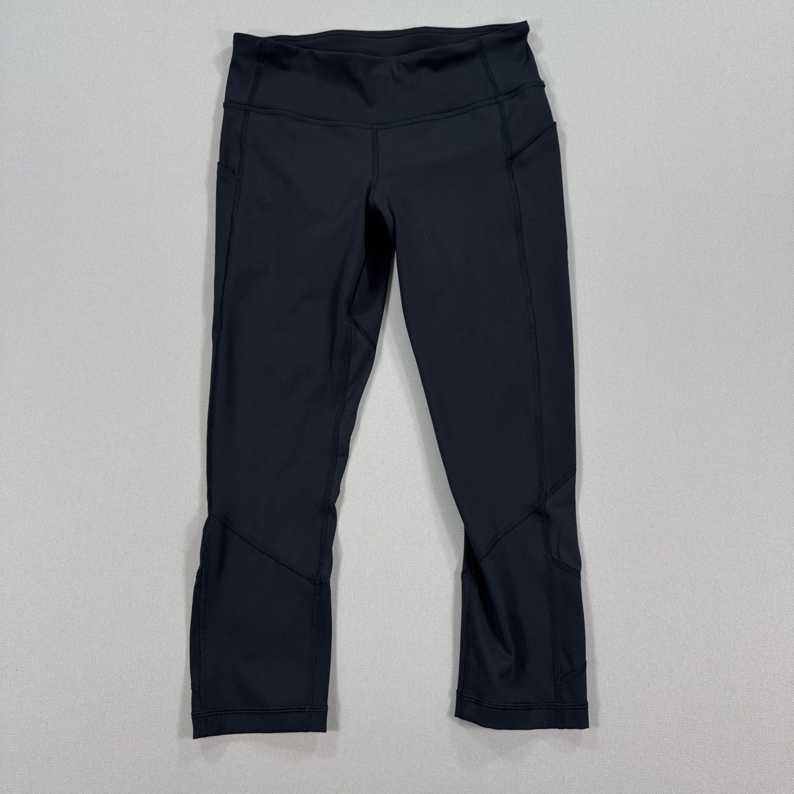 Lululemon Pace Rival Crop Leggings Womens Size 6 Black Full On Luxtreme 22 Inch