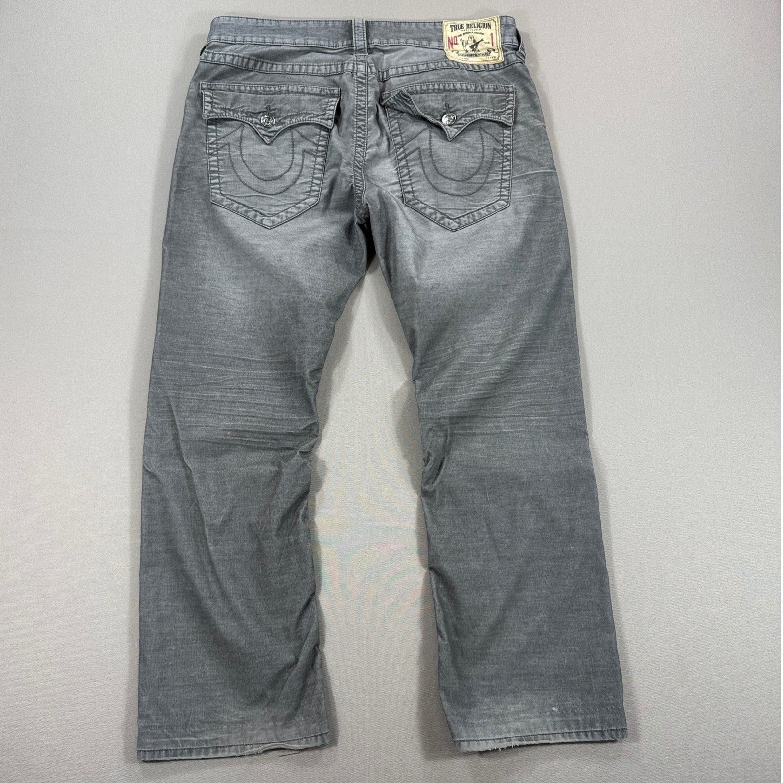 True Religion Ricky Jeans Men's Size 36 Gray Relaxed Fit