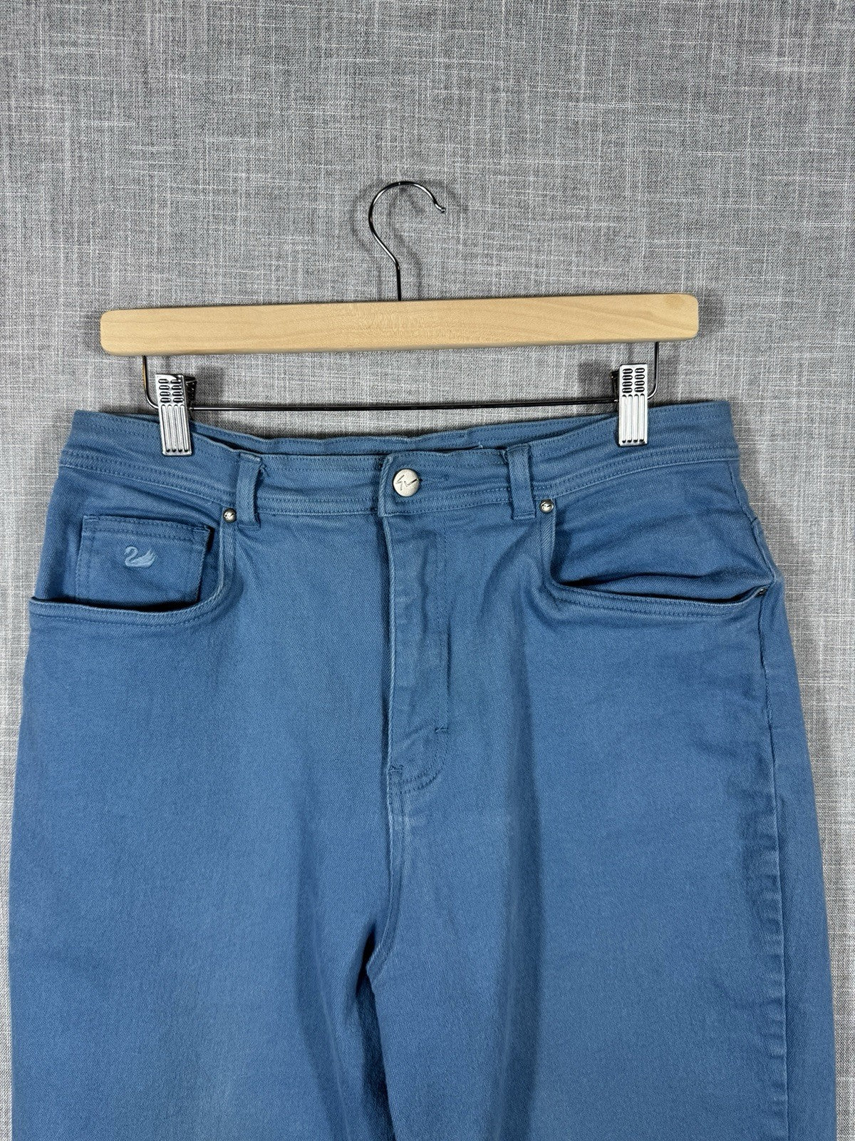 Gloria Vanderbilt Stretch Extensible Midrise Taper Teal Jeans Womens Medium