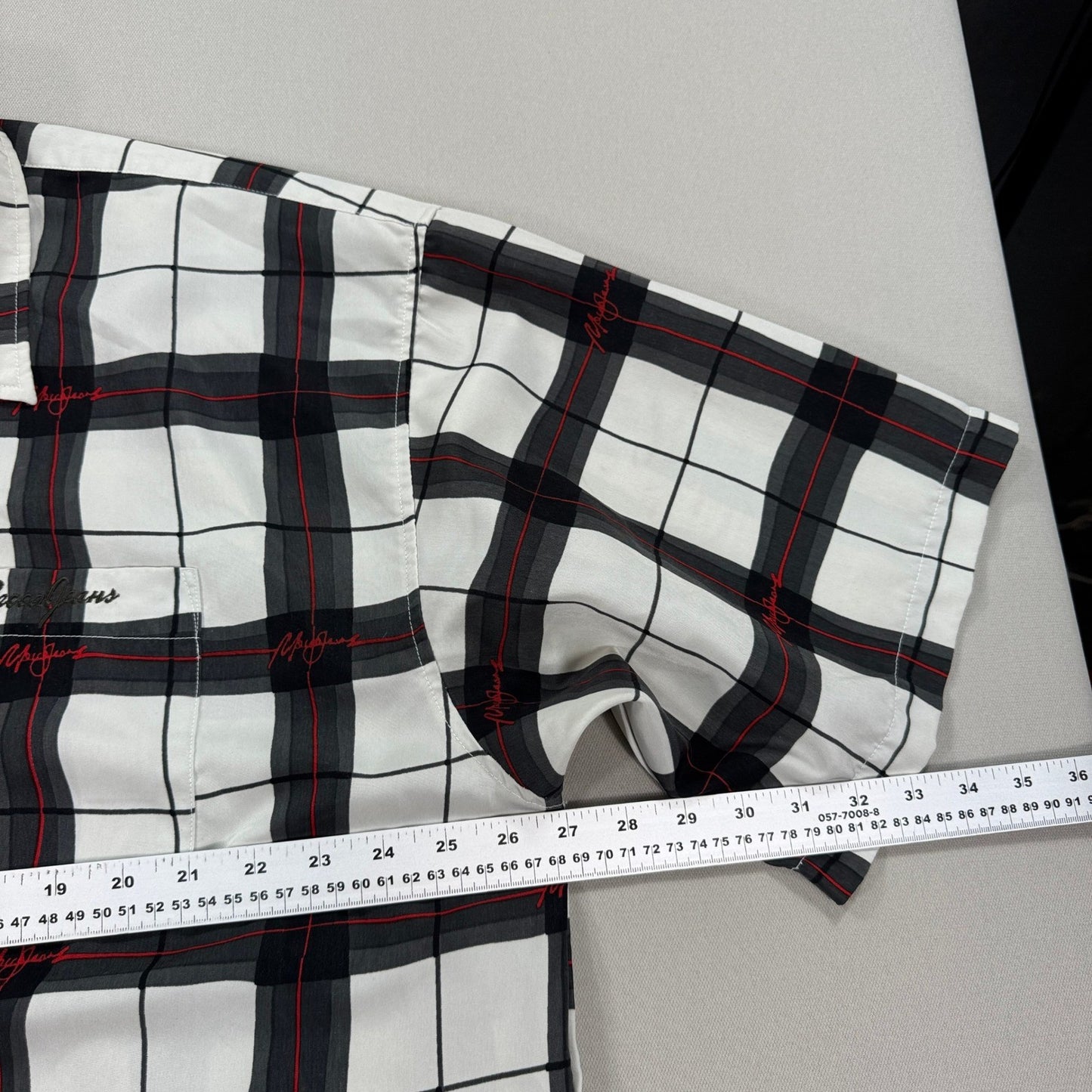 Mecca Jeans Company Shirt Button Up Short Sleeve Multicolor Plaid mens 2XL