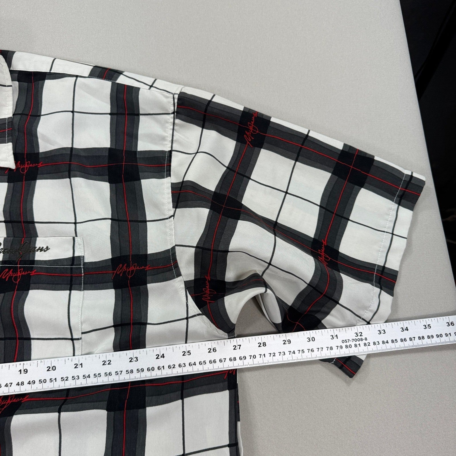 Mecca Jeans Company Shirt Button Up Short Sleeve Multicolor Plaid mens 2XL