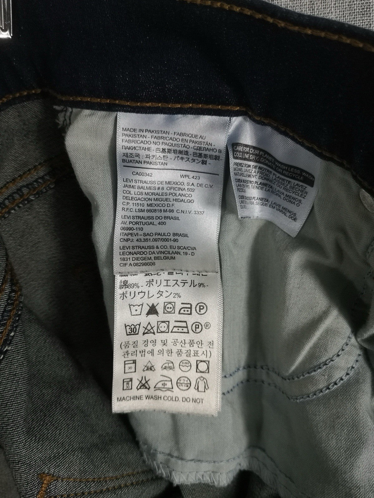 Levi Strauss Slimming Straight Dark Blue Jeans Mens 29x32