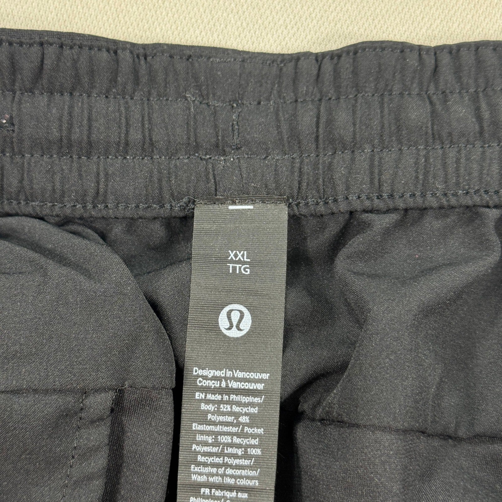 Lululemon ABC Jogger Pants mens 2XL Black Drawstrings Warpstreme Athleisure