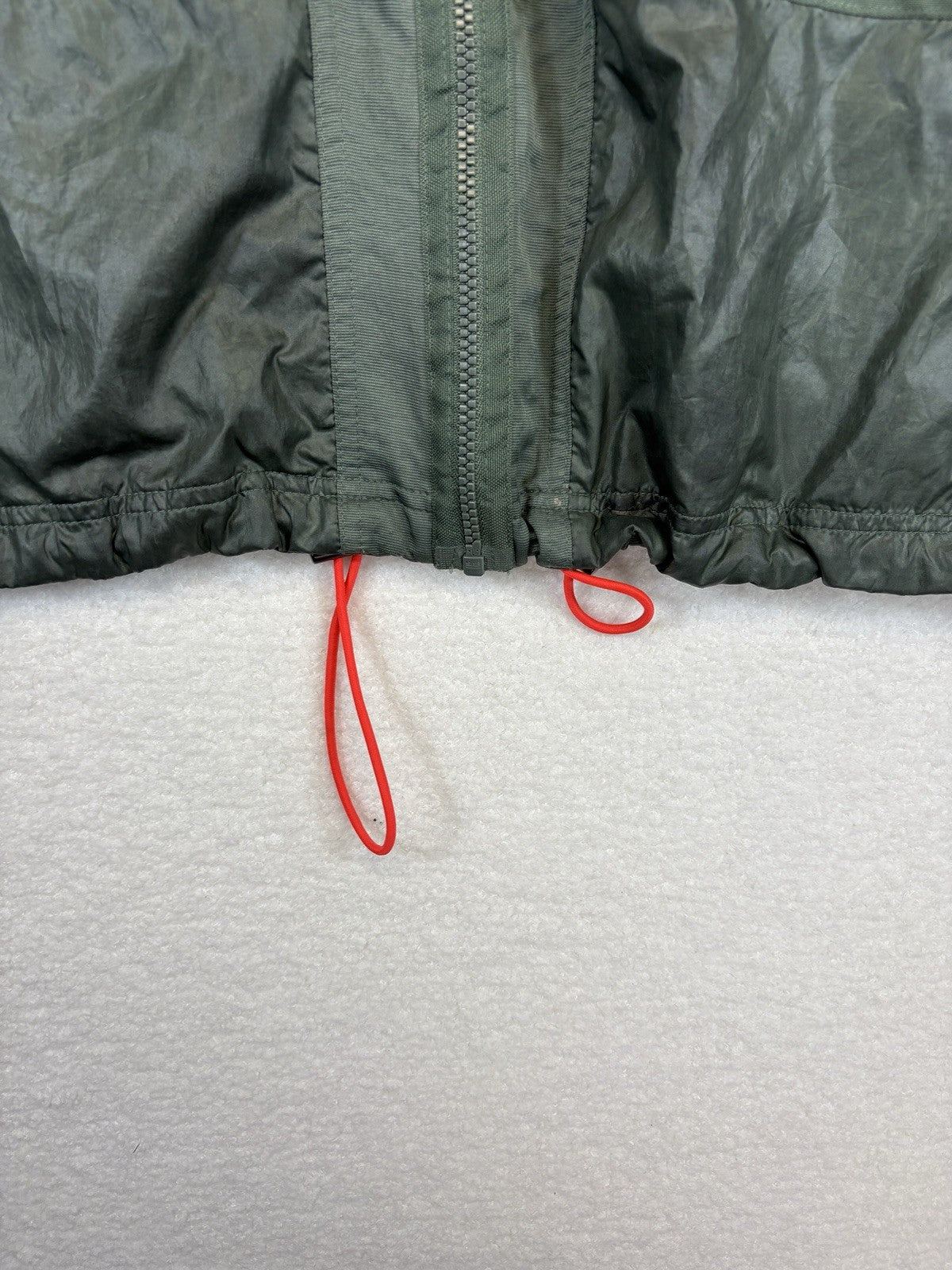 Nike Windbreaker Womens XL Green Track Jacket Hooded Full Zip Sportswear