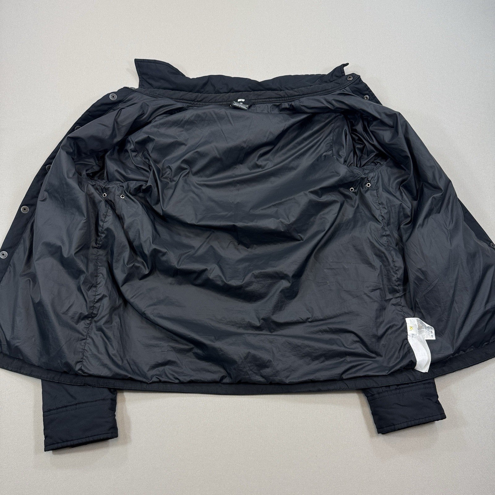 Nike SB Jacket Mens Medium Black Coat Holgate Winterized Snap Button 938428-010