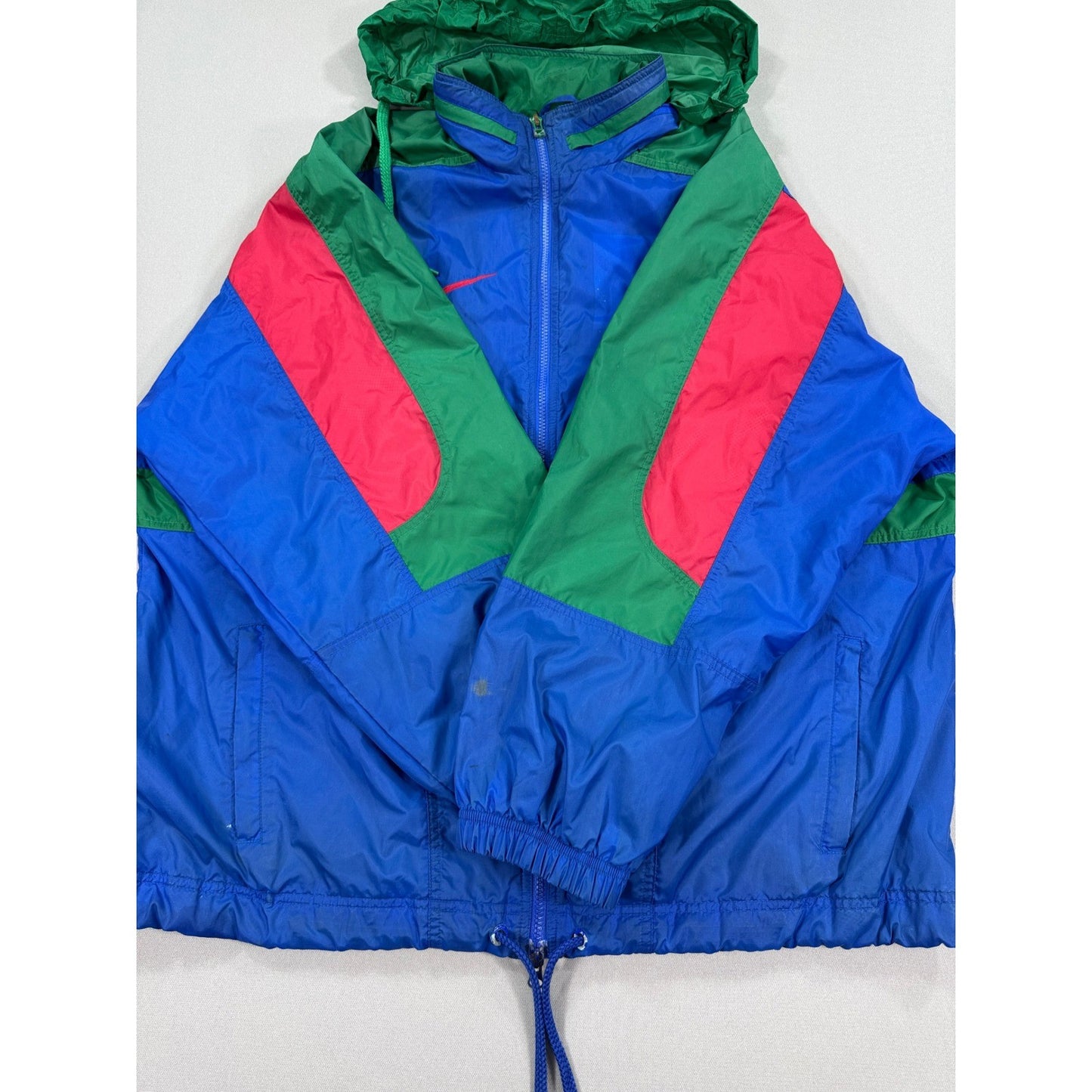 RARE Vintage Nike DB Bitter Warriors Windbreaker Jacket mens XL Blue Hooded