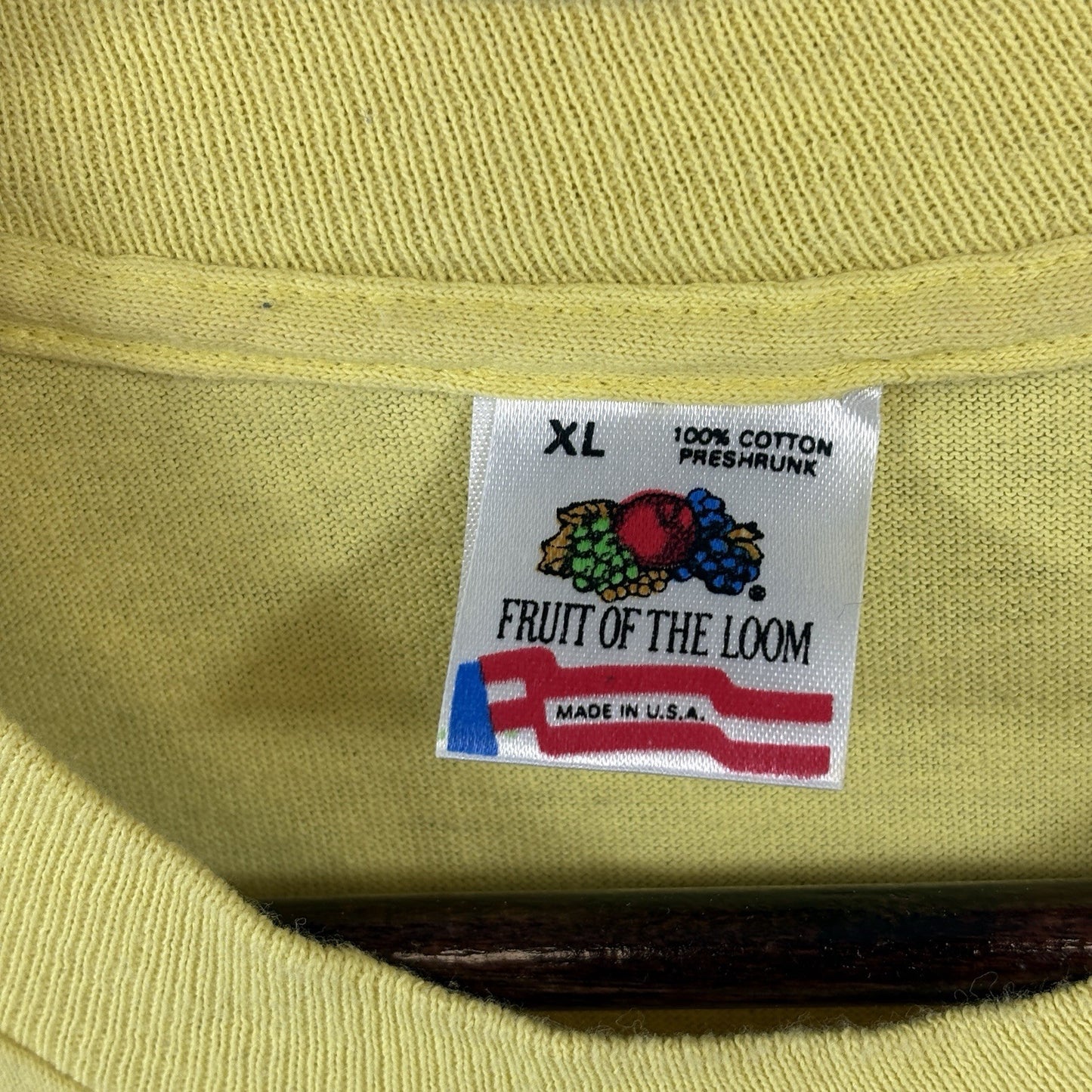 Vintage 1992 Electrician College Shirt Men’s XL Yellow Single Stitch Made in USA