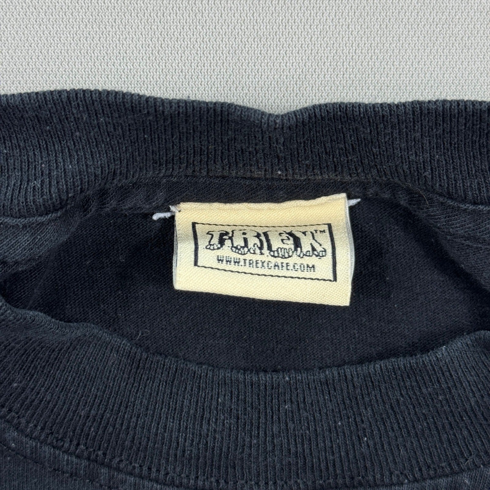 Vintage T-Rex T Shirt Dinosaur Graphic Tee Trexcafe Black SIngle Stitch Medium