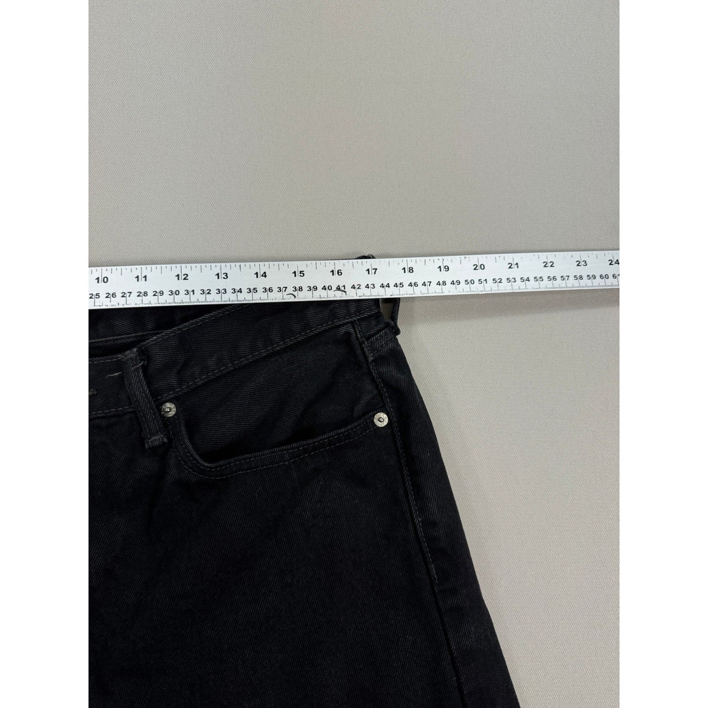 Levi's 505 Regular Fit Jeans mens 36x32 Black Classic Denim Pants Straight Leg