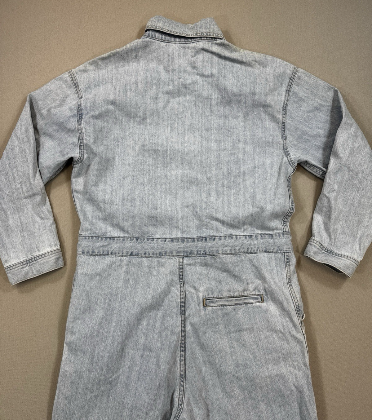 Levi's Iconic Jumpsuit Womens Small Light Wash Denim Coverall Utility Relaxed