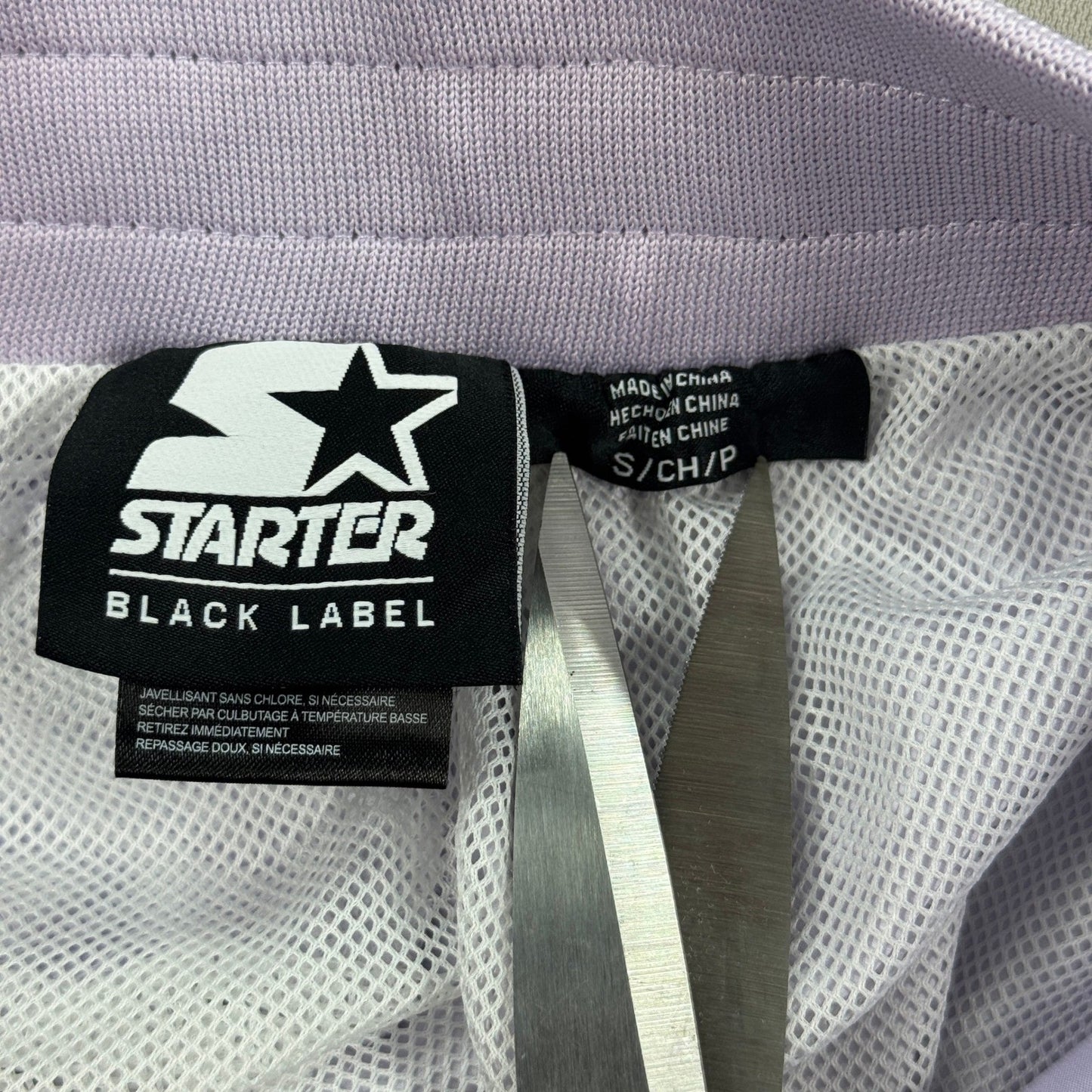 Vintage Starter Black Label Track Pants Side Snap Tear Away mens Small Purple