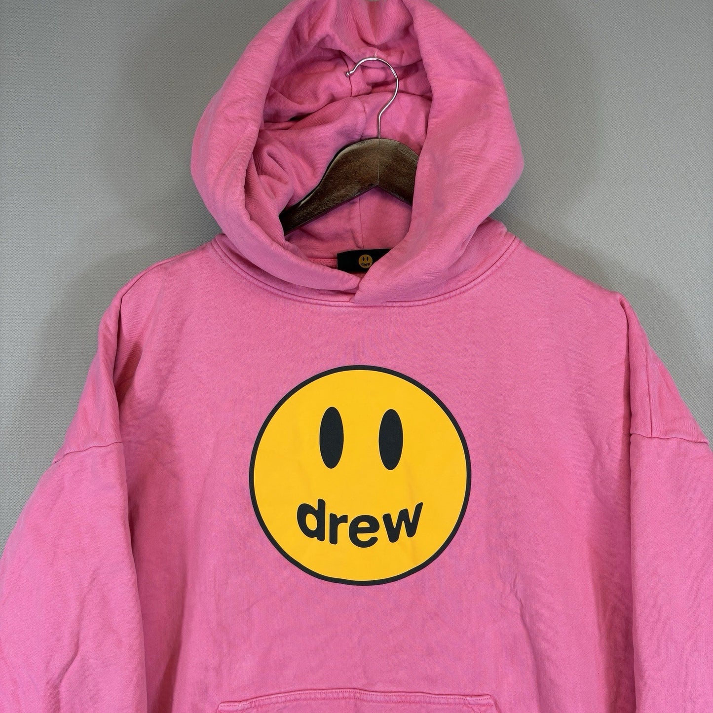 Drew House Justin Bieber Mascot Smile Hoodie mens Medium Pink Sweatshirt