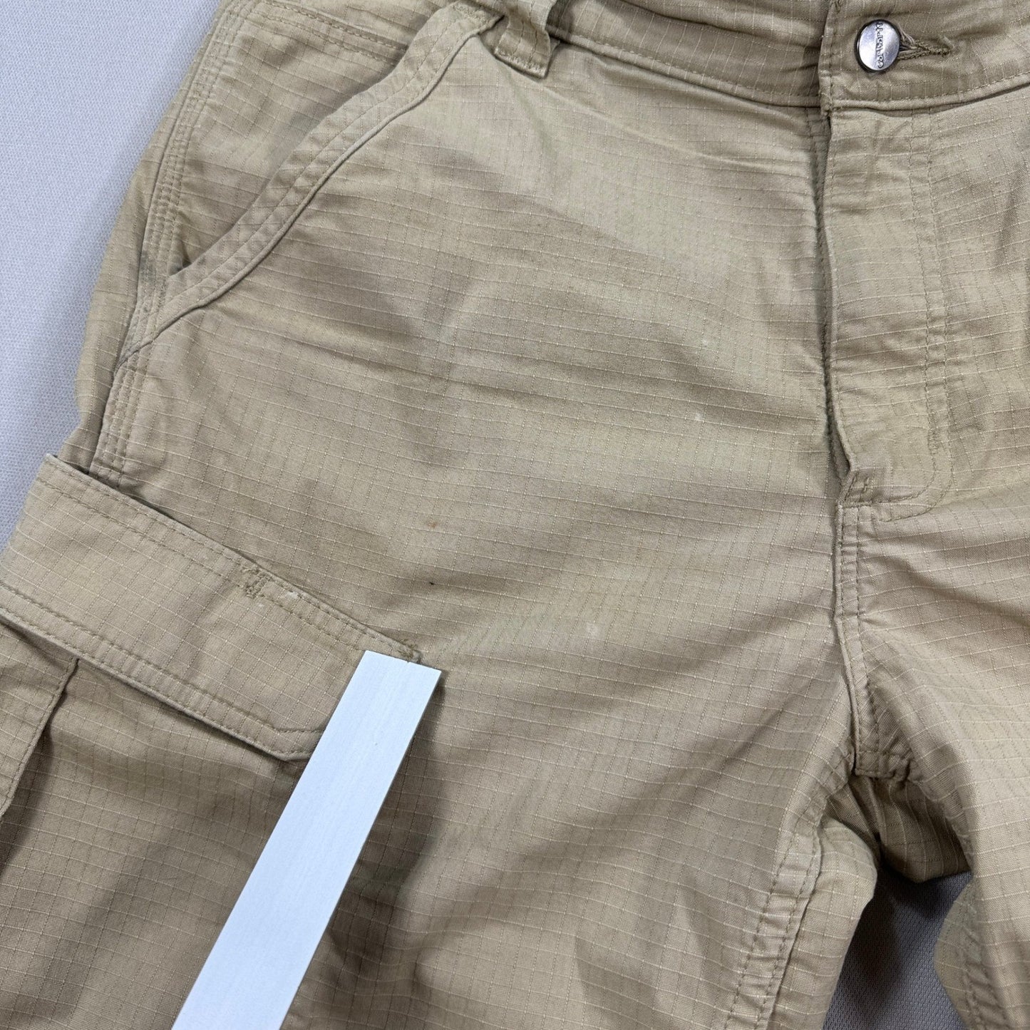 Carhartt Ripstop Cargo Shorts mens Size 33 Beige Relaxed Fit Carpenter