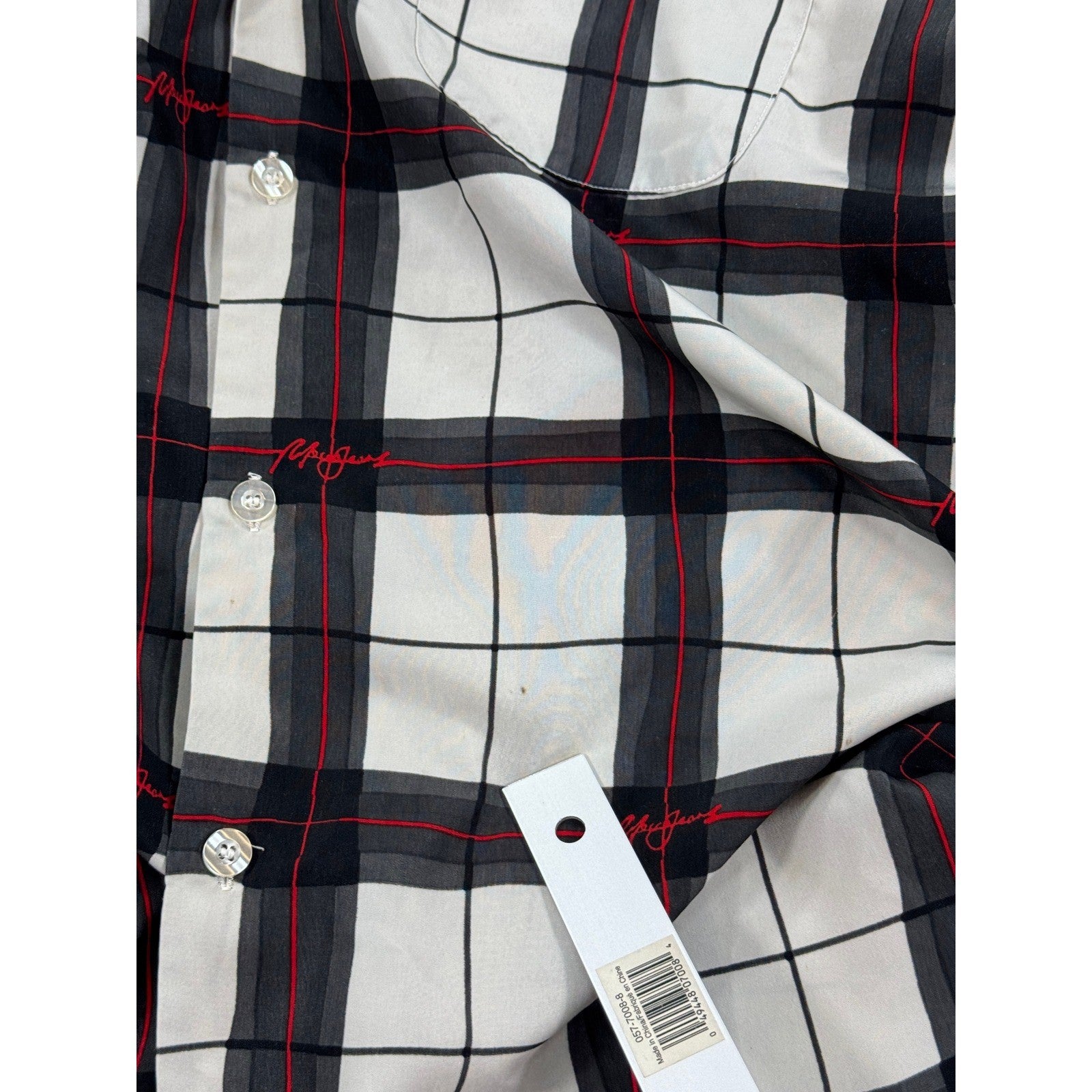 Mecca Jeans Company Shirt Button Up Short Sleeve Multicolor Plaid mens 2XL