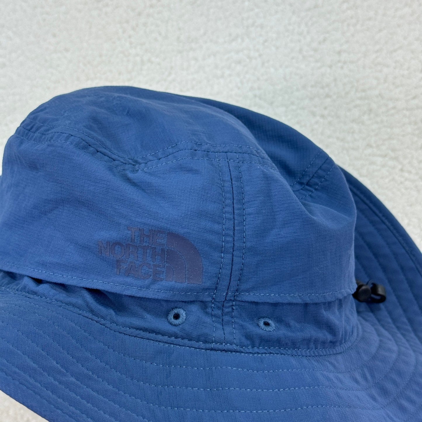 The North Face Blue Bucket Hat Size S - M Vented Adjustable Wide Brim 7 5/8"