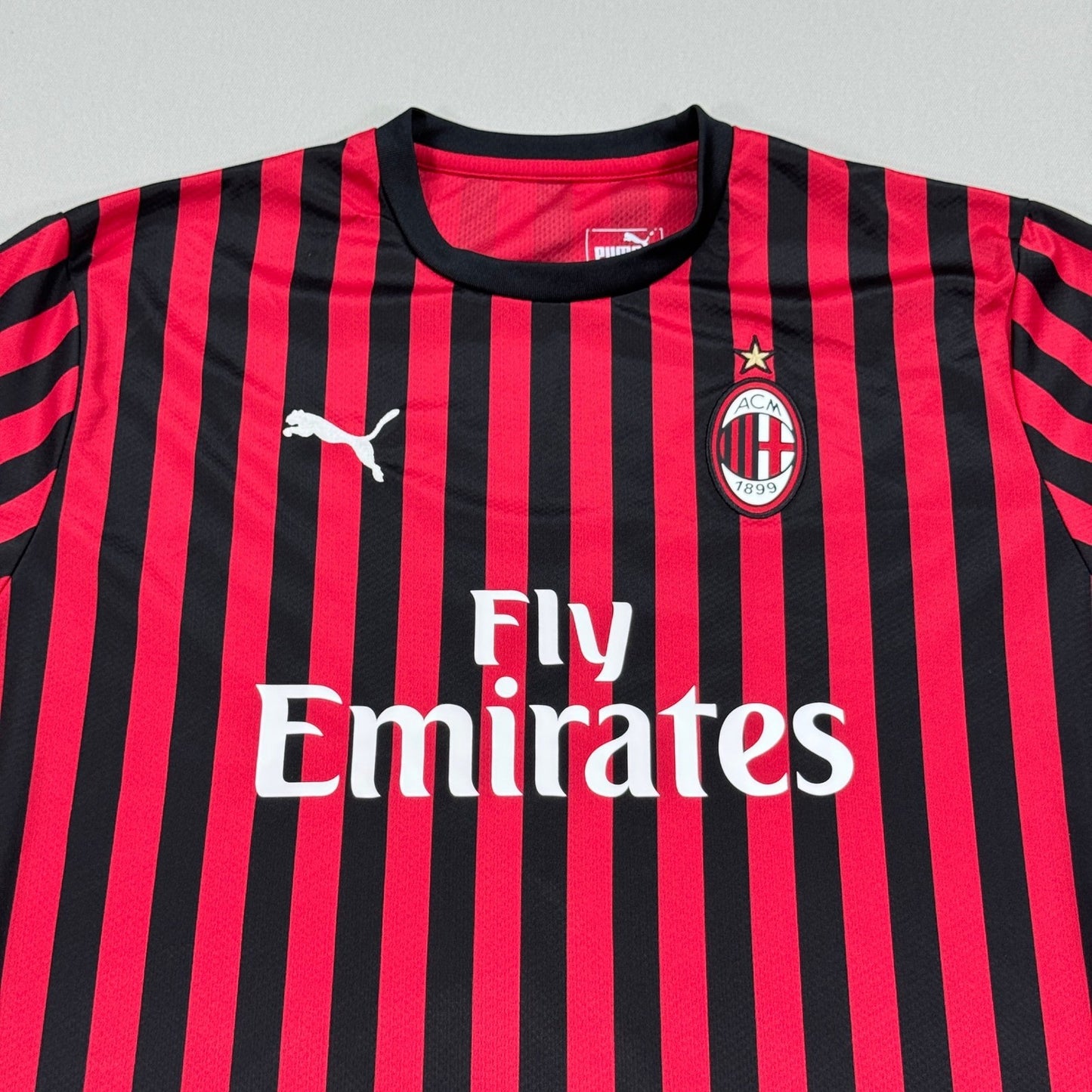 AC Milan Puma Fly Emirates Soccer Jersey mens 3XL Striped Football Home Shirt
