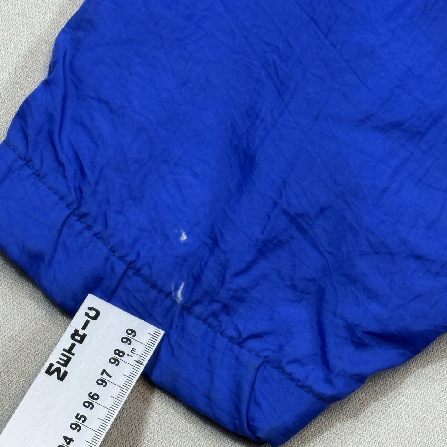 Vintage Reebok Full Zip Windbreaker mens Large Blue Track Jacket 100% Nylon