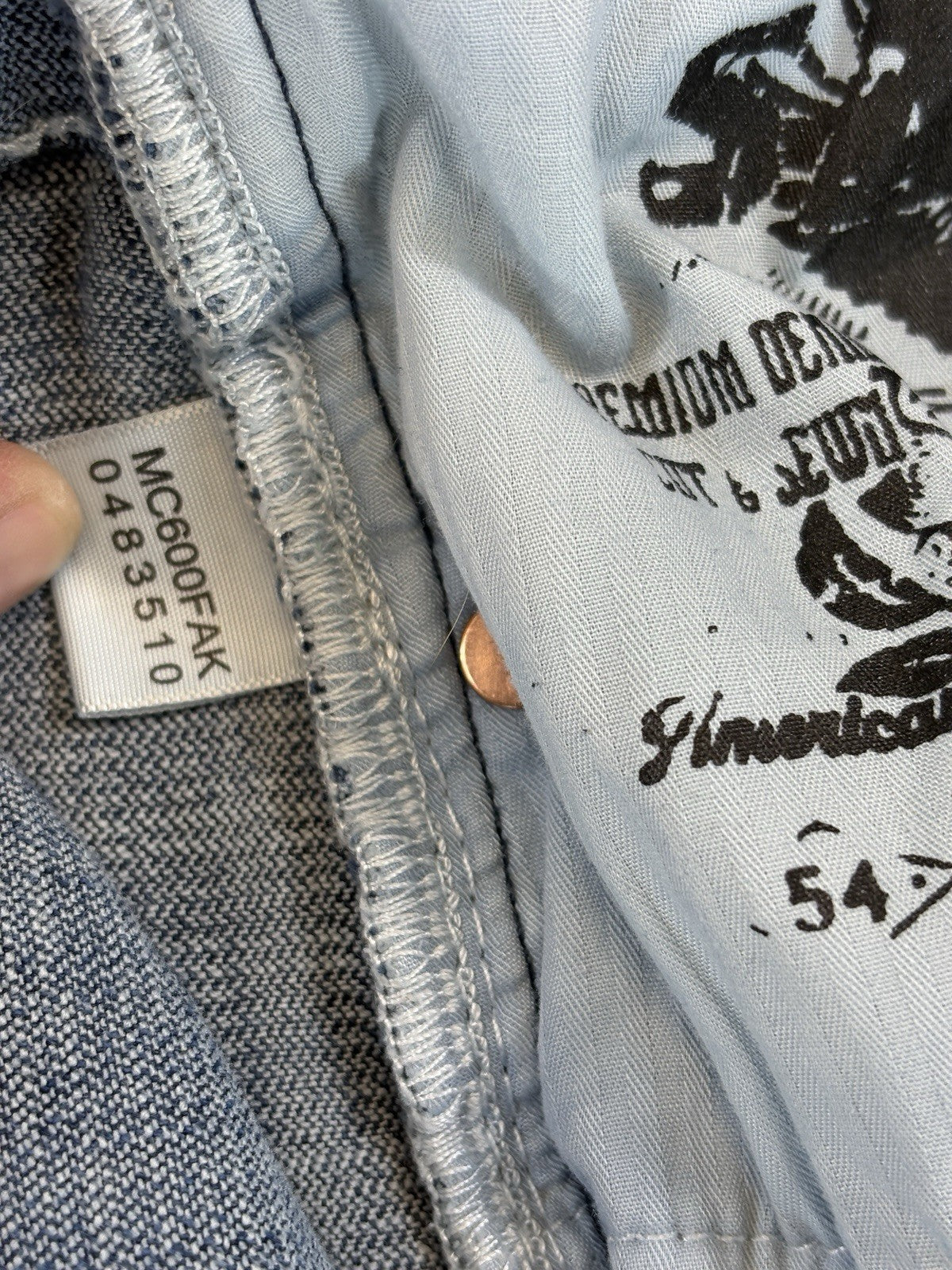 Salvage Supply Co Mayhem Straight Regular Fit Jeans 36x32 Blue Wash SLVG54-46