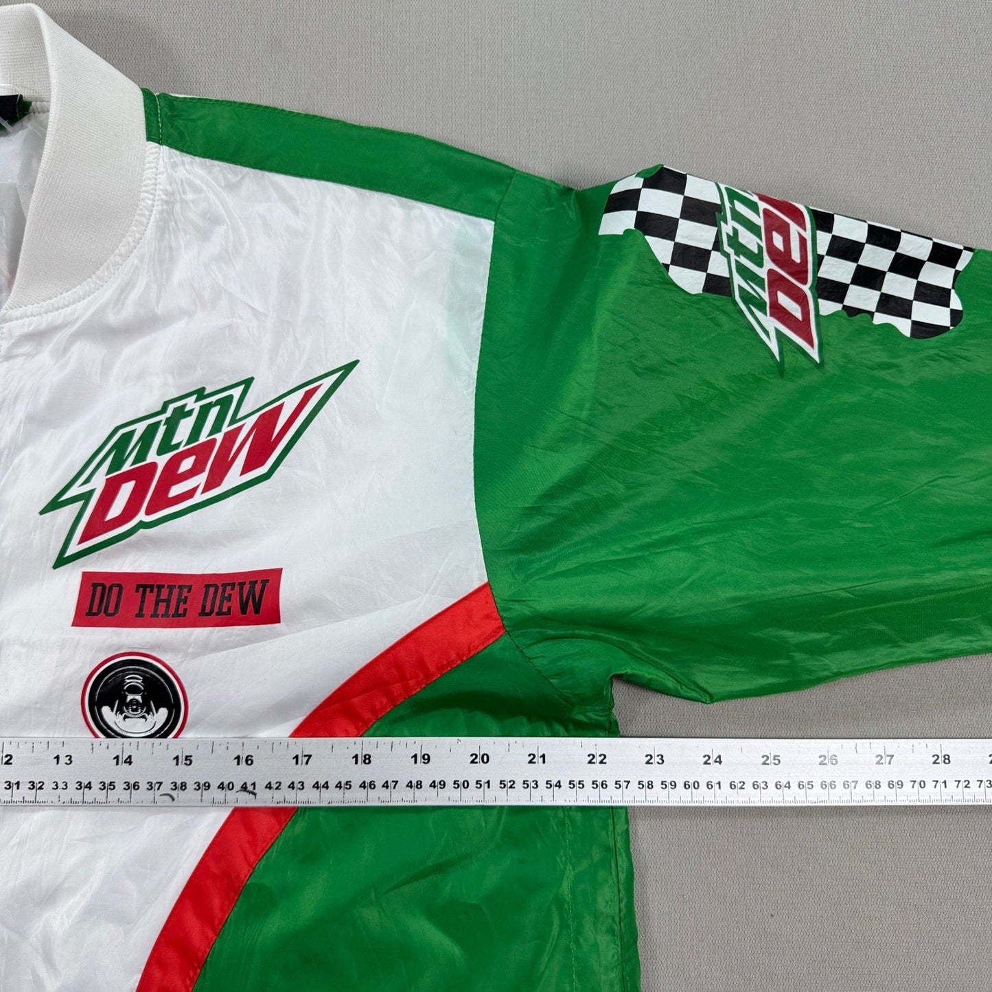 Mountain Dew Bomber Jacket Womens Large Crop Lightweight Windbreaker