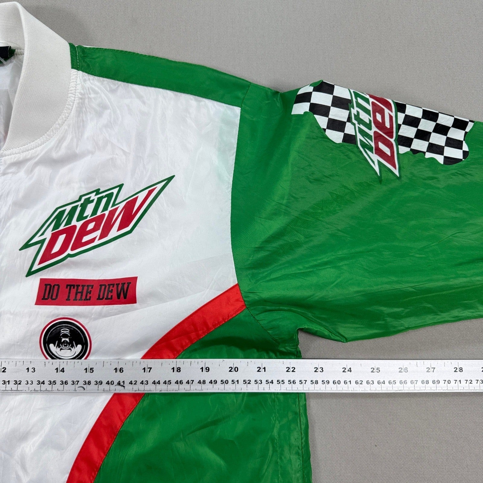 Mountain Dew Bomber Jacket Womens Large Crop Lightweight Windbreaker