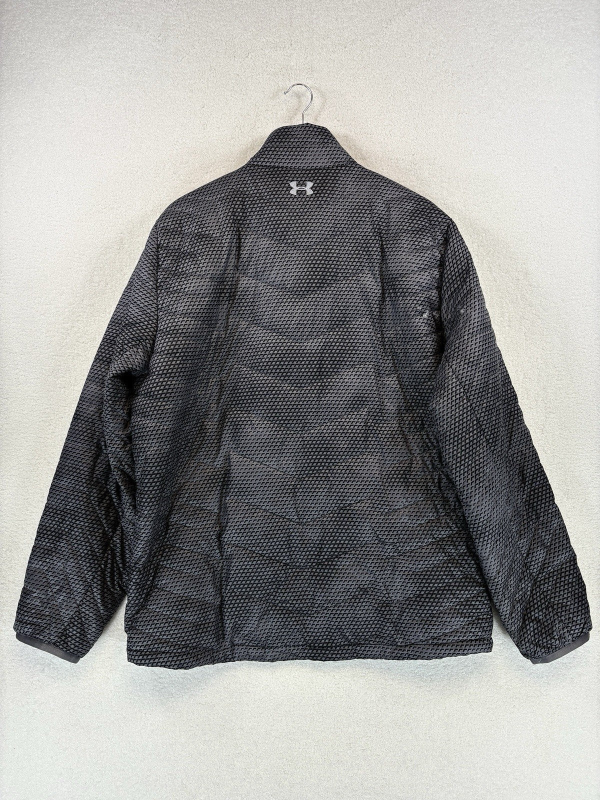 Under Armour Puffer Jacket mens XL Black ColdGear Reactor Full Zip Lightweight