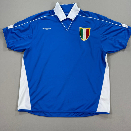 Vintage Umbro Italy National Team Soccer Jersey mens XL Blue Football Shirt