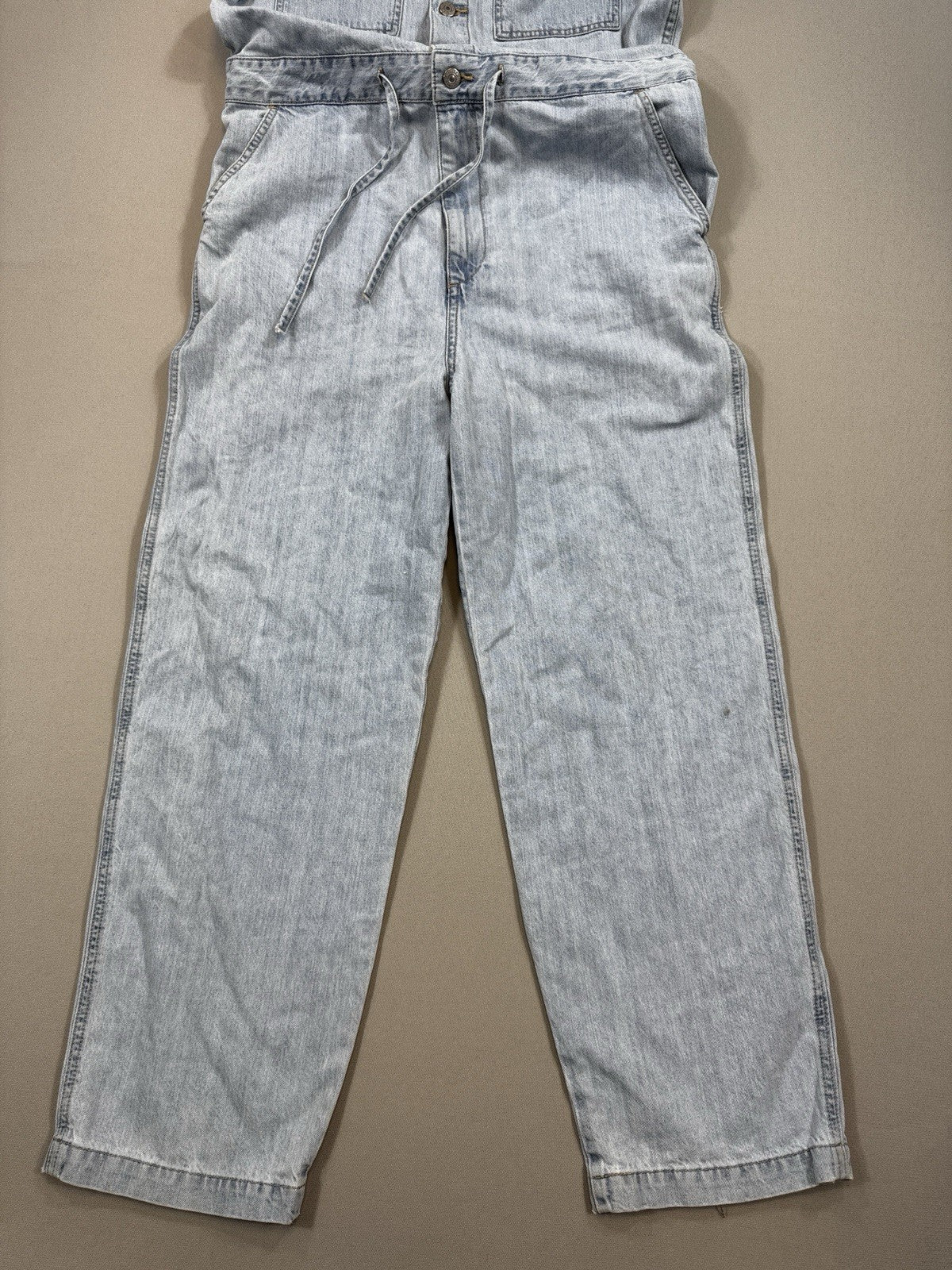 Levi's Iconic Jumpsuit Womens Small Light Wash Denim Coverall Utility Relaxed