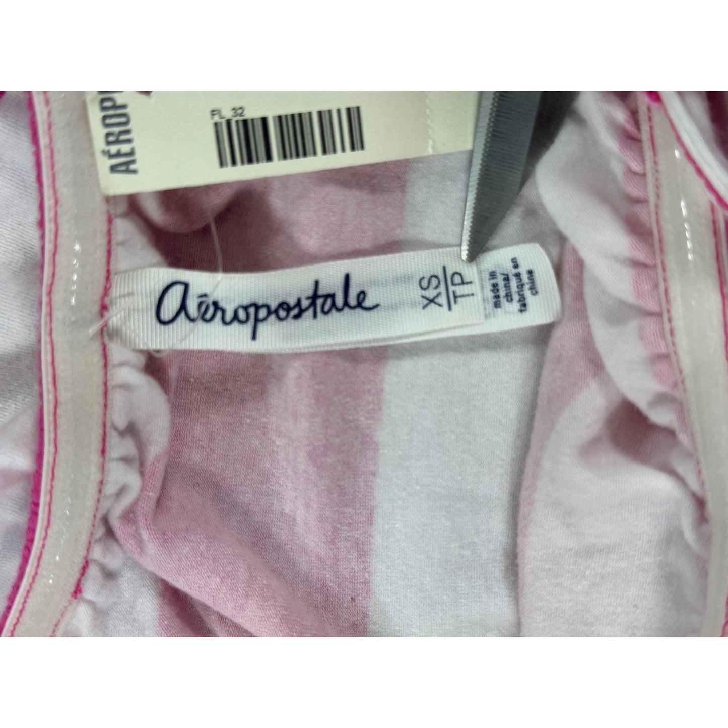 New Aeropostal With Tags Bright pink and white striped maxi dress XS