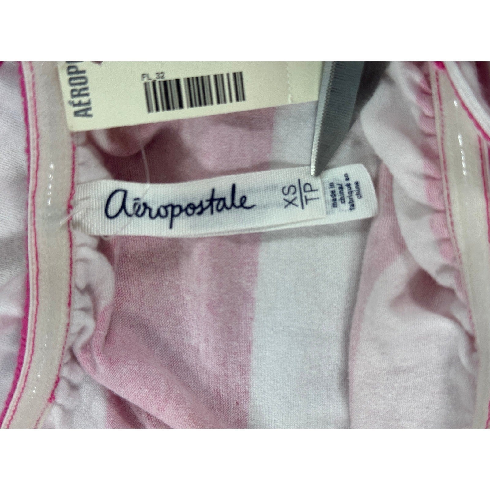 New Aeropostal With Tags Bright pink and white striped maxi dress XS