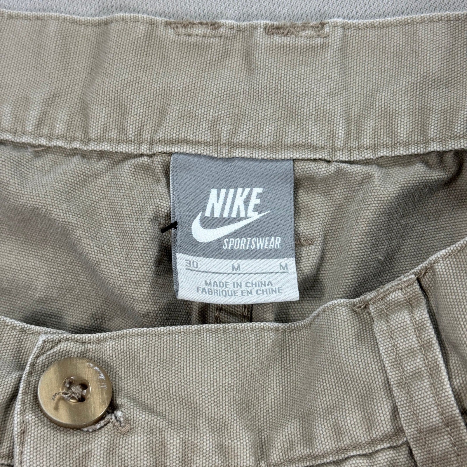 Vintage Nike Cargo Shorts Sz 30 Sportswear Safari Camo Y2K 2000s