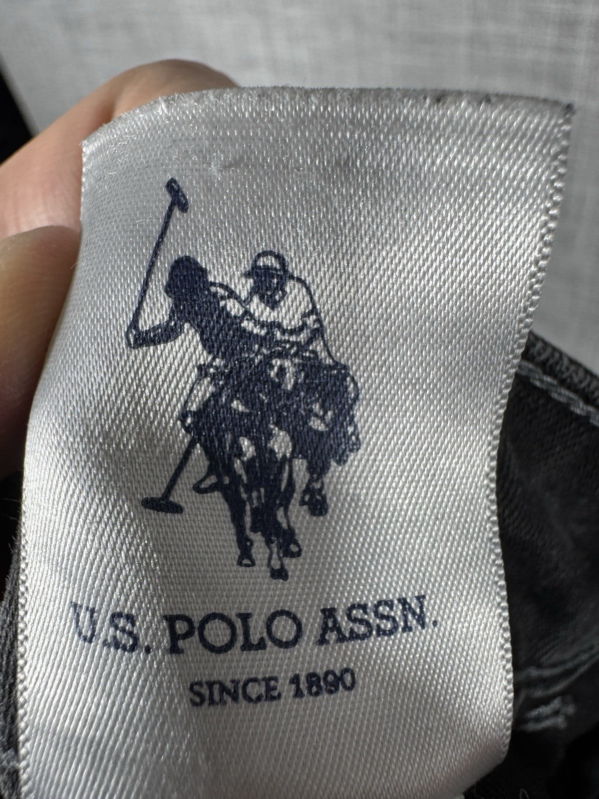 US Polo Assn. Delta Embroidered Black Slim Jeans Dark Wash Mens 34x33