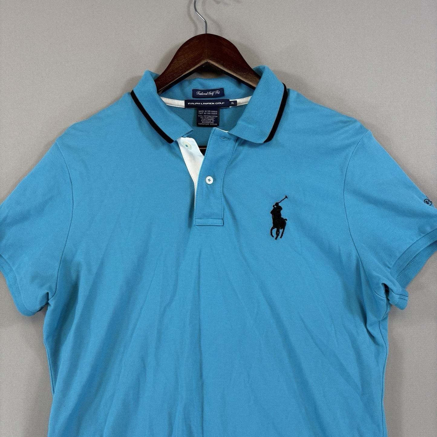 Polo Ralph Lauren Golf Fit Men’s XL Light Blue Polo Shirt Short Sleeve Bellagio