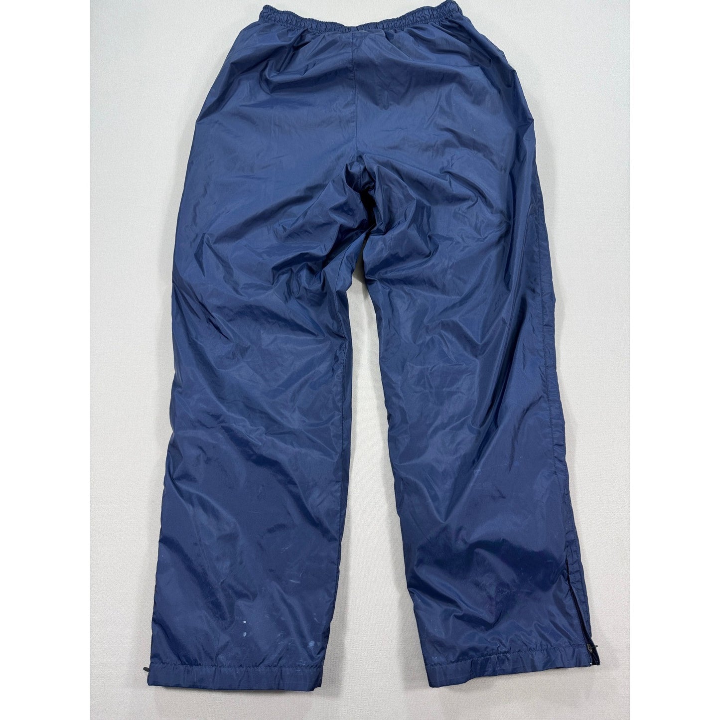 Vintage Nike Track Pants mens Large Navy Blue Windbreaker Ankle Zipped Athletic